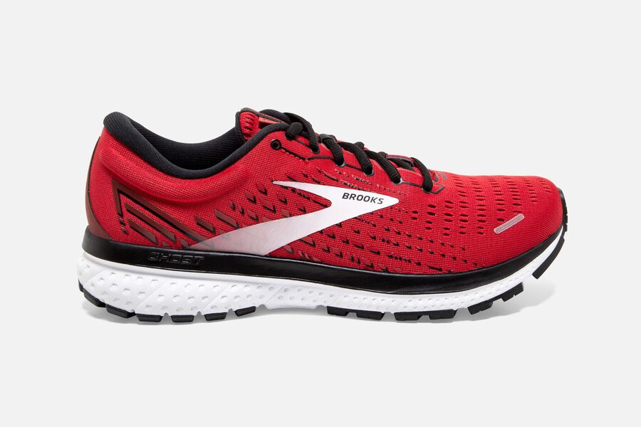 Brooks Running Shoes Mens Red/White - Ghost 13 Road - 7142-JWPDA